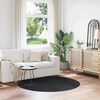 vidaXL Anti-slip Shaggy Rug Dark grey 160 x 160 cm PP