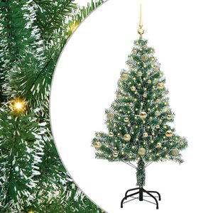 vidaXL Artificial Christmas Tree Snow Flocked with LED Light 150 cm