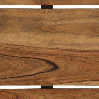 vidaXL Dining Table Solid Acacia Wood and Steel 180x90x76 cm