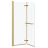 vidaXL Shower Enclosure Gold 95 x 140 cm ESG Glass and Aluminium