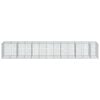 vidaXL Gabion Basket with Cover 650x100x100 cm Galvanised Iron