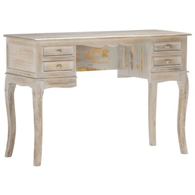 vidaXL Desk Grey 115x45x75 cm Solid Mango Wood