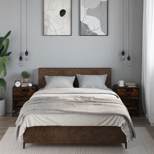 vidaXL Bedside Cabinets 2 pcs Smoked Oak 40x31x50 cm Engineered Wood