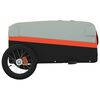 vidaXL Bike Trailer Black and Orange 30 kg Iron