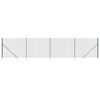 vidaXL Wire Mesh Fence with Spike Anchors Green 1,6x10 m