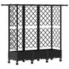 vidaXL Raised Bed with Trellis and Roof Black 164 x 40 x 127 cm PP