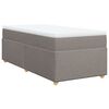 vidaXL Box Spring Bed with Mattress Taupe 90x200 cm Fabric