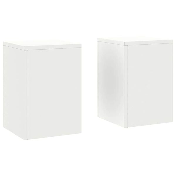 vidaXL Plant Stand 2 pcs White 24 x 24 x 35 cm Steel