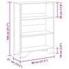vidaXL Bookcase Grey Sonoma 80x31x106 cm Engineered Wood