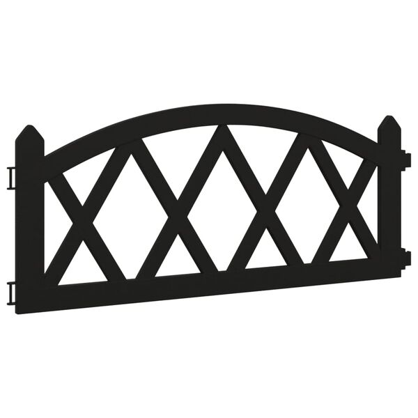 vidaXL Lawn Edgings 17 pcs Black 10 m PP