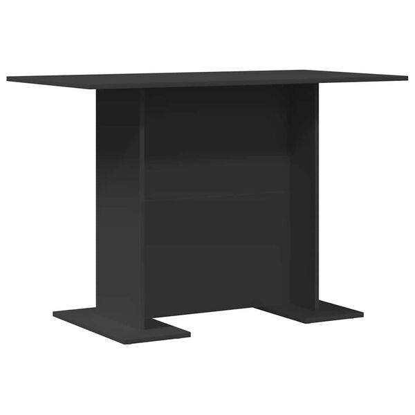 vidaXL Dining Table Black 110 x 60 x 75 cm Engineered Wood
