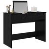 vidaXL Cosmetic Table with Drawer Black Oak 100 x 45 x76 cm