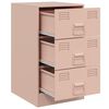 vidaXL Bedside Cabinets 2 pcs Pink 34.5x39x62 cm Steel