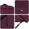 vidaXL Umbrella with LED Strip Lights Bordeaux Red 351 x 250 x 253 cm