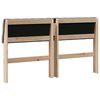 vidaXL Upholstered Headboard Taupe 140 cm Solid Pine Wood
