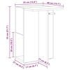 vidaXL End Table White 35 x 40 x 55 cm Engineered Wood