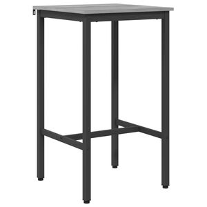 vidaXL Bar Table 52 x 52 x 110 cm Engineered Wood Grey Sonoma