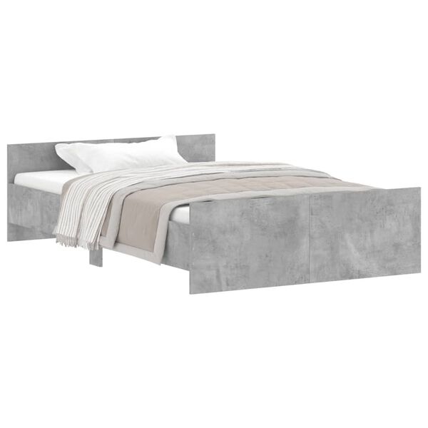 vidaXL Bed Frame without Mattress Concrete Grey 120x200 cm