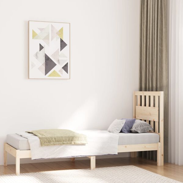 vidaXL Bed Frame without Mattress Solid Wood Small Single
