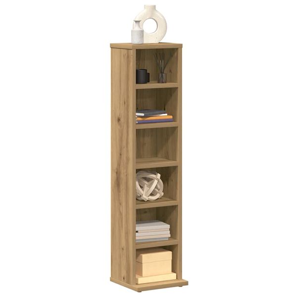 vidaXL CD Cabinet Artisan Oak 21x20x88 cm Engineered Wood