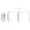 vidaXL Party Tent White 400 x 400 x 266 cm Polyester and Steel