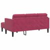 vidaXL Sofa Set with Cushion 2 pcs Wine Red Polyester