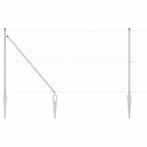 vidaXL Fence Post Silver