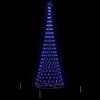 vidaXL LED Christmas Tree with Stand Blue 138.5 x 138.5 x 399 cm Metal