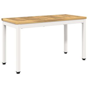 vidaXL Garden Bench 80.5 x 35 x 45 cm Solid Acacia Wood White