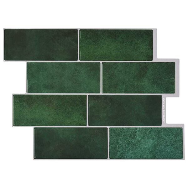 vidaXL Decorative Stickers 10 pcs Dark Green 29.4 x 21.4 cm