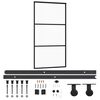 vidaXL Sliding Door with Hardware Set ESG Glass&Aluminium 102x205 cm
