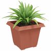 vidaXL Square Flower Pot 24 pcs Brick Red 38 x 38 x 30 cm Plastic