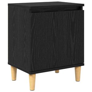 vidaXL Bedside Cabinet Black Oak 40 x 30 x 50 cm Engineered Wood