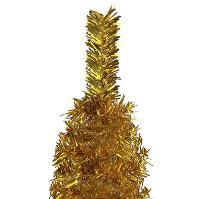 vidaXL Slim Christmas Tree Gold 120 cm