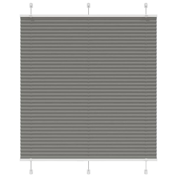 vidaXL Pleated Blind Anthracite 115x150 cm Fabric Width 114.4 cm Polyester