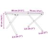 vidaXL Coffee Table Legs X-Frame 80x70x43 cm Steel