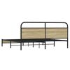 vidaXL Metal Bed Frame without Mattress Sonoma Oak 183x213 cm