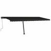 vidaXL Manual Retractable Awning with LED 600x300 cm Anthracite