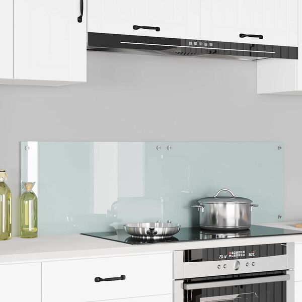 vidaXL Kitchen Backsplash 2 pcs White 70 x 40 cm Tempered Glass