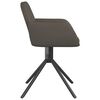 vidaXL Swivel Dining Chairs 2 pcs Dark Grey Velvet