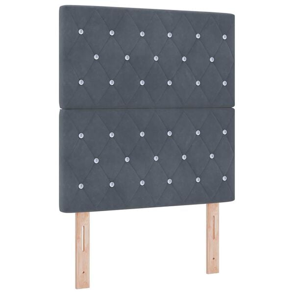vidaXL Headboard with Headboard Dark Grey 80 cm Faux Leather