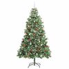 vidaXL Artificial Christmas Tree Green 240 cm PVC and Metal
