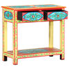 vidaXL Hand Painted Console Table 80x35x75 cm Solid Mango Wood