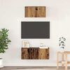 vidaXL TV Cabinet Set Wall-mounted 2 pcs Old Wood Engineered Wood