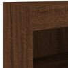 vidaXL 4 Piece TV Wall Cabinets with LED Lights Brown Oak