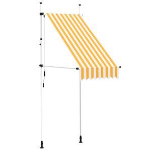 vidaXL Manual Retractable Awning 100 cm Orange and White Stripes