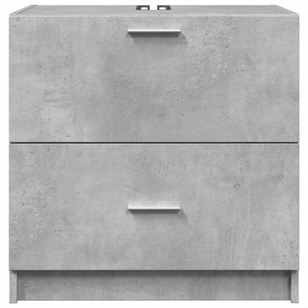 vidaXL Sink Cabinet Concrete Grey 59x37x59 cm Engineered Wood