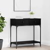 vidaXL Console Table Black oak 75 x 34.5 x 75 cm Engineered wood