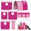 vidaXL Bunk Bed without Mattress with Slide and Curtains Pink 90x200 cm