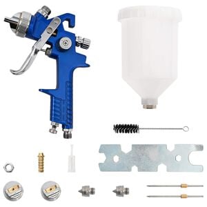 vidaXL HVLP Paint Spray Gun Kit 600 ml Cup 1.3/1.7/2.0 mm Nozzles